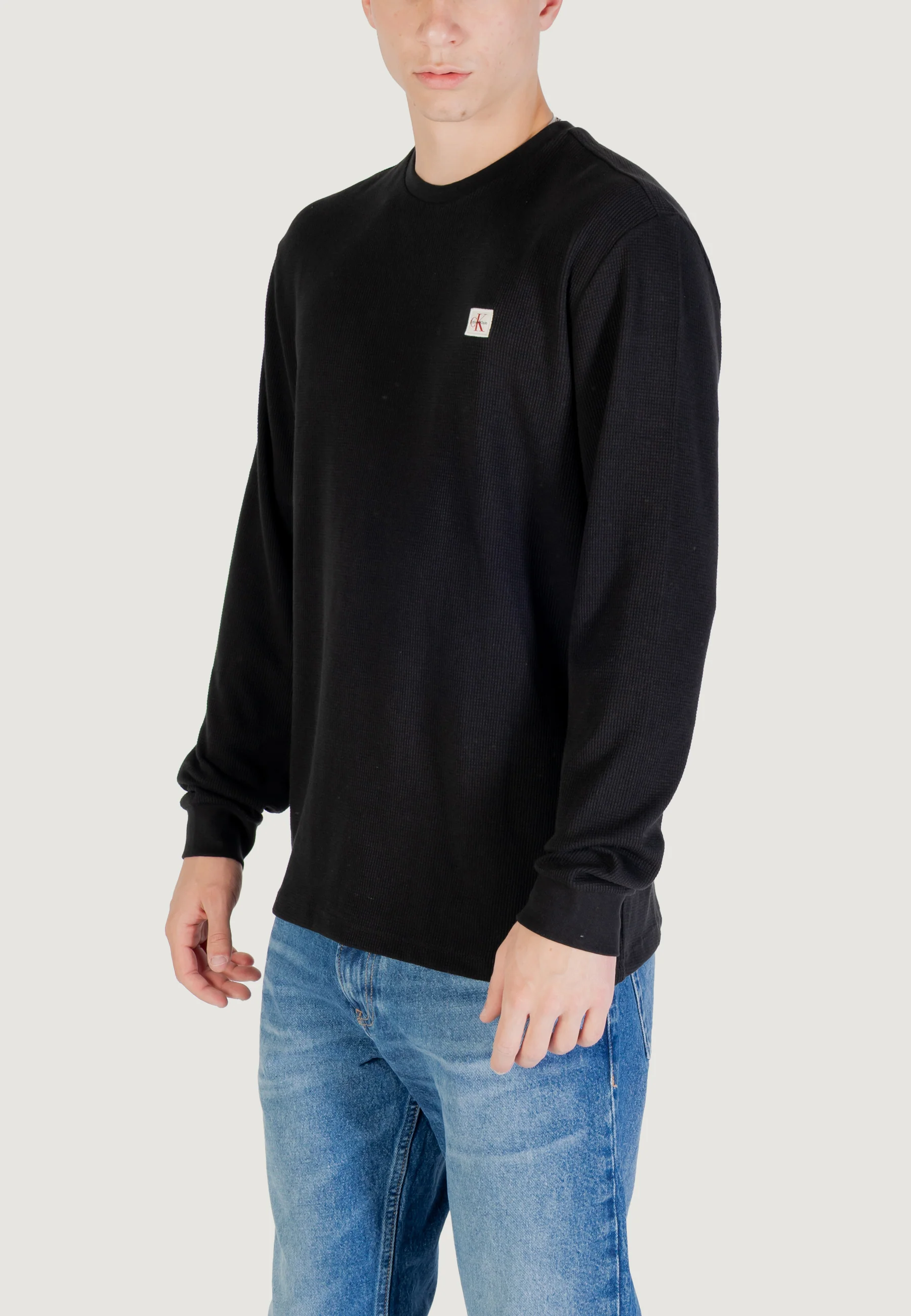 T-shirt manica lunga Calvin Klein Jeans LS WAFFLE BADGE CREW - Image 2