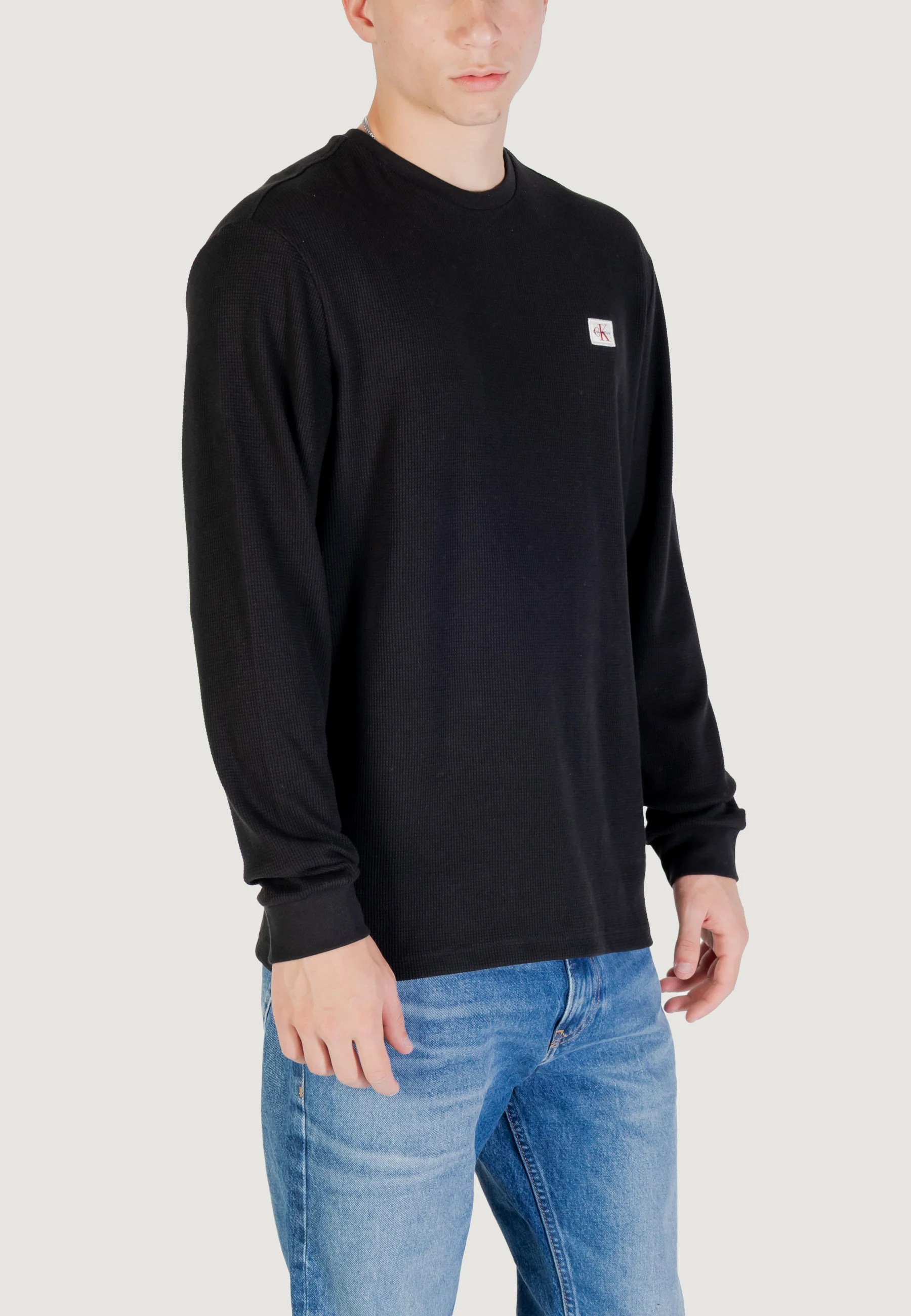 T-shirt manica lunga Calvin Klein Jeans LS WAFFLE BADGE CREW - Image 3