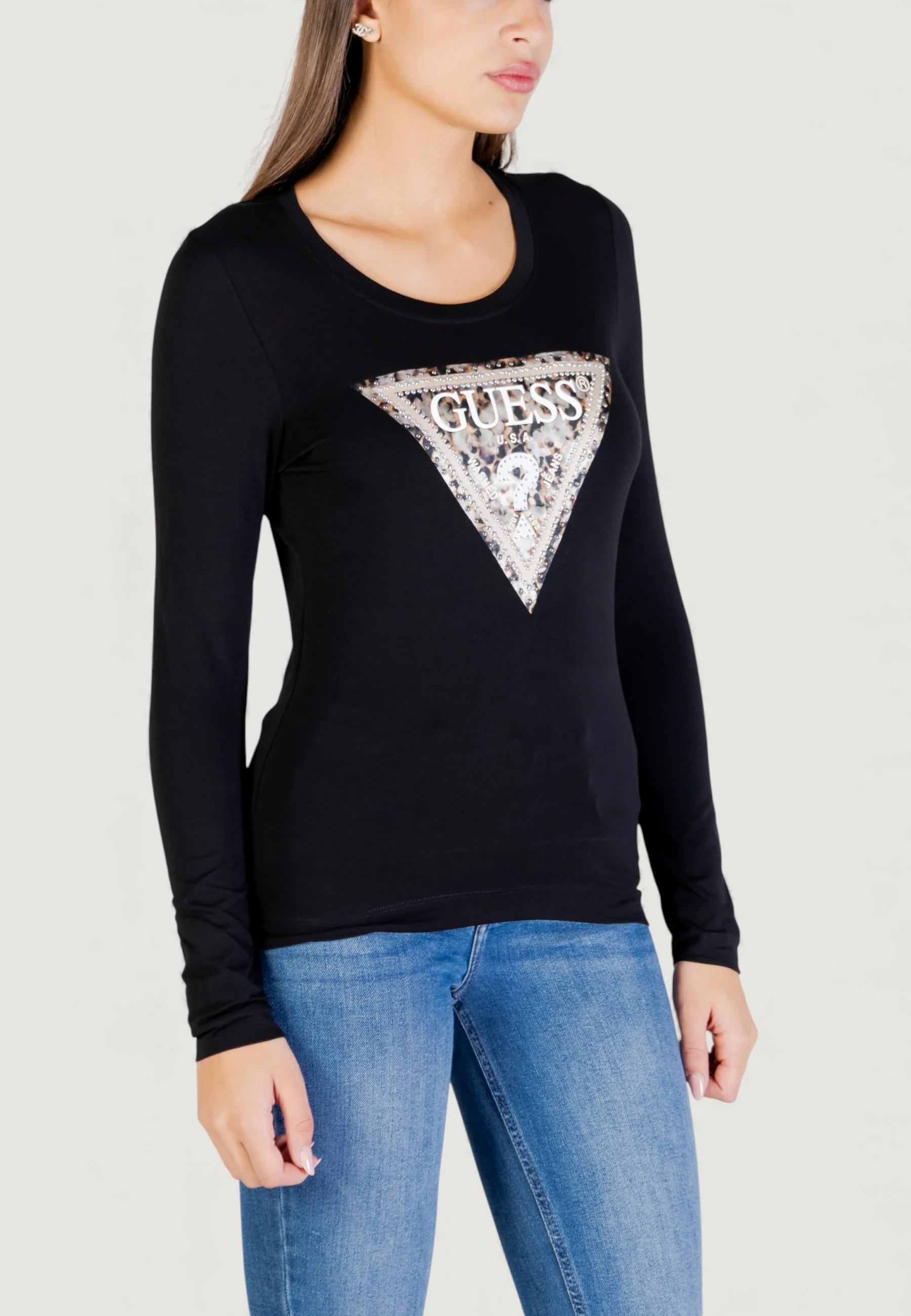 T-shirt manica lunga Guess LS CN LEO TRIANGLE TEE - Image 3