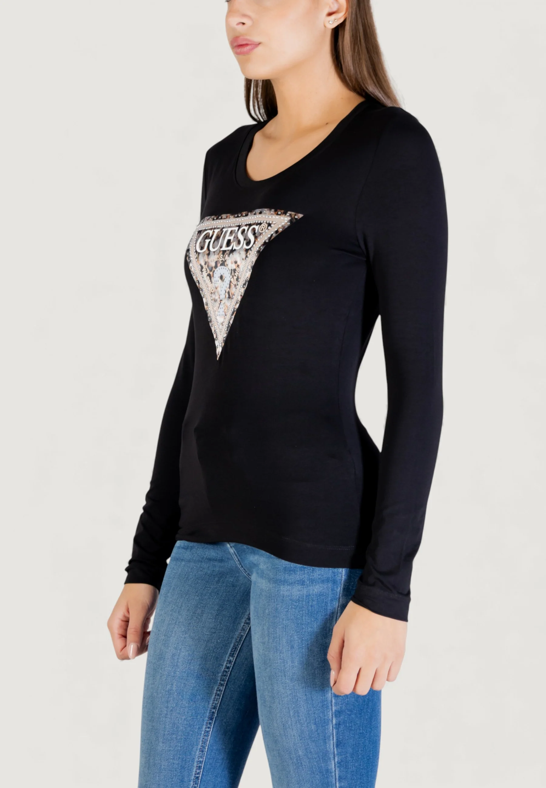 T-shirt manica lunga Guess LS CN LEO TRIANGLE TEE - Image 4