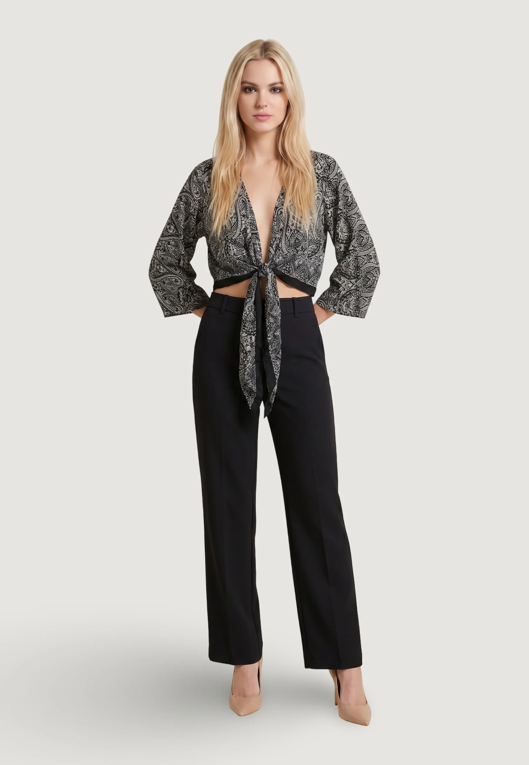 Top Ayfee TOP INCROCIATO MANICA KIMONO - Image 4