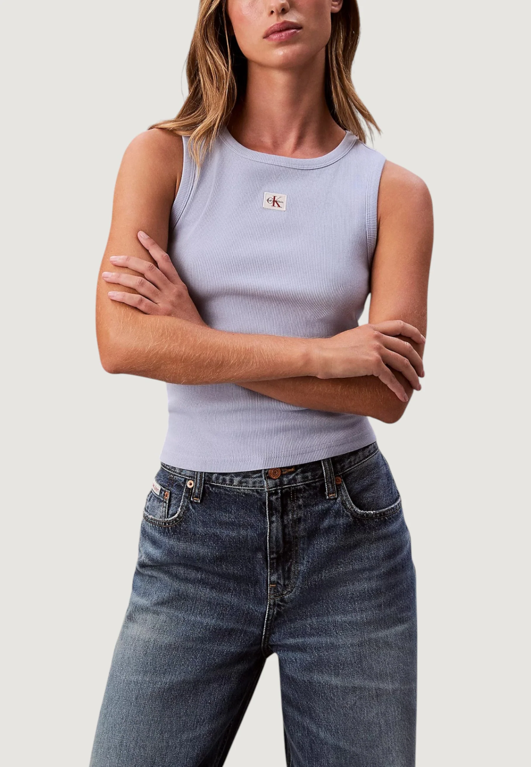 Canotta Calvin Klein Jeans A - WOVEN LABEL 2X2