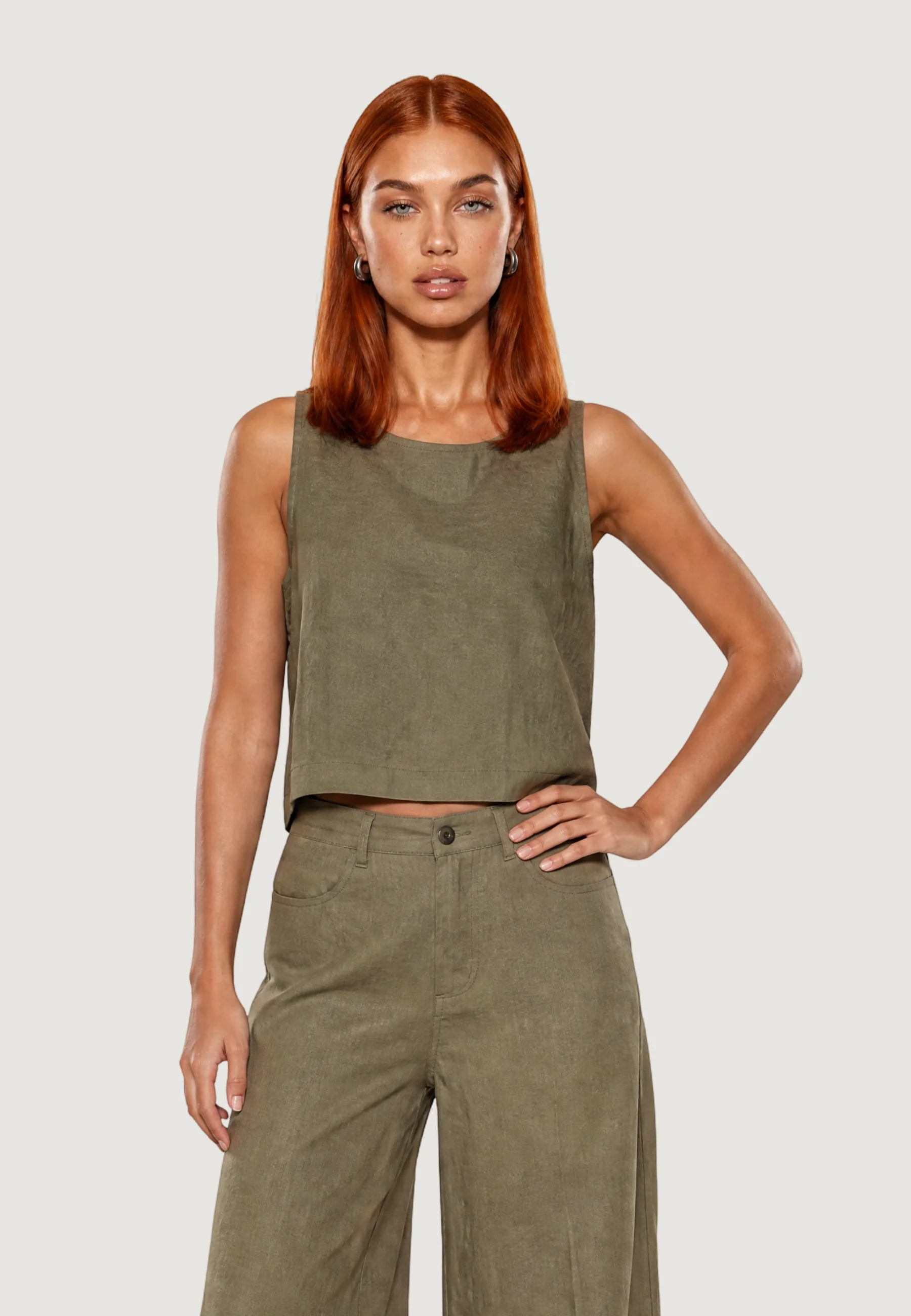 Top I am Top Lino Minimalista