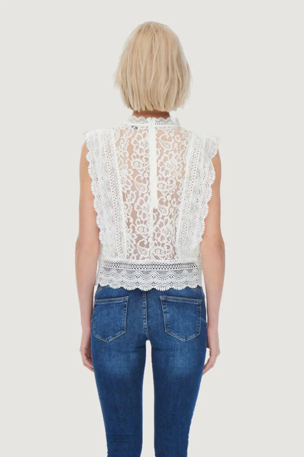 Top Only ONLKARO S/L LACE NOOS WVN - Image 4