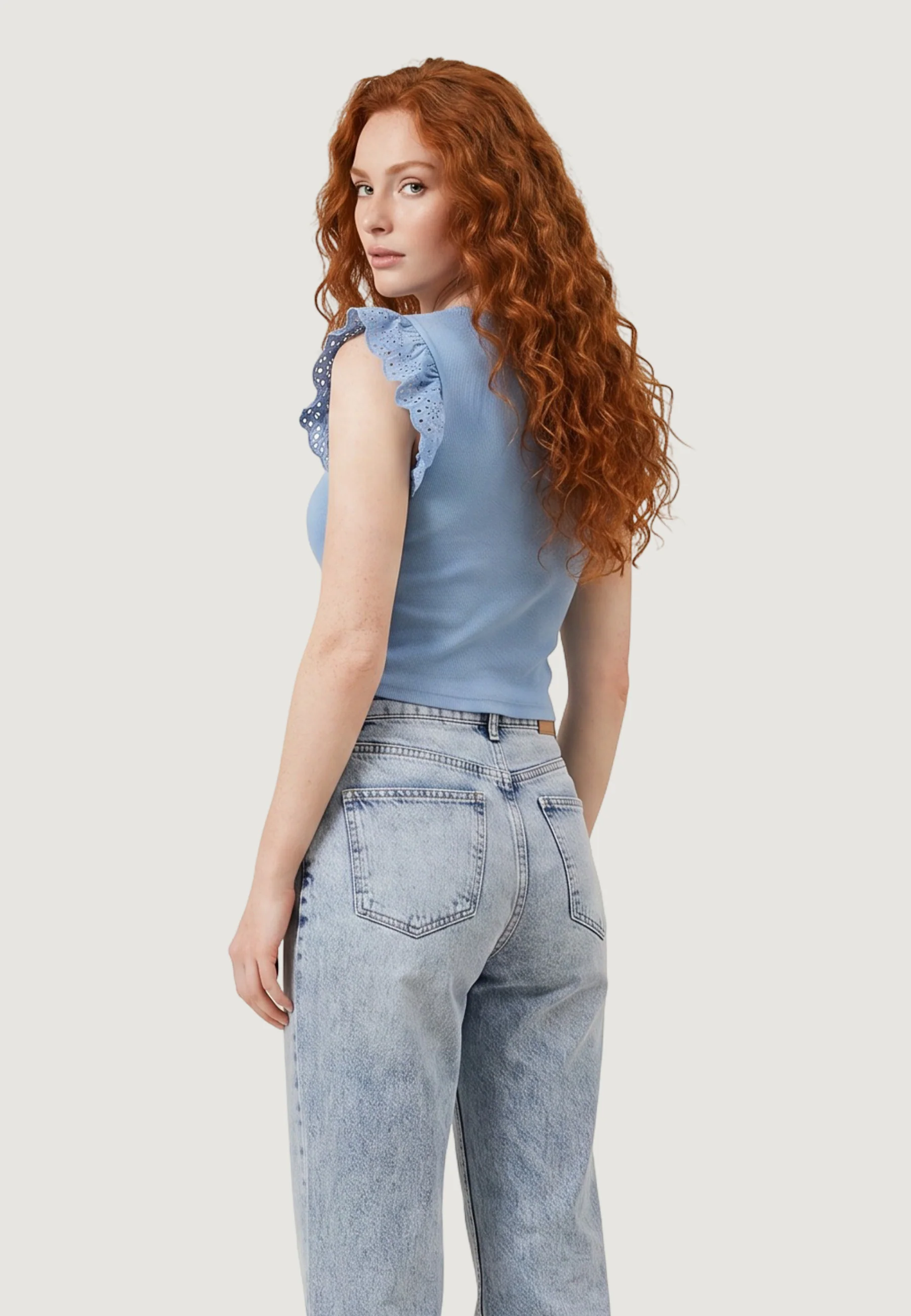 Top Only Onlmathilda S/L Lace Detail Jrs Noos - Image 2