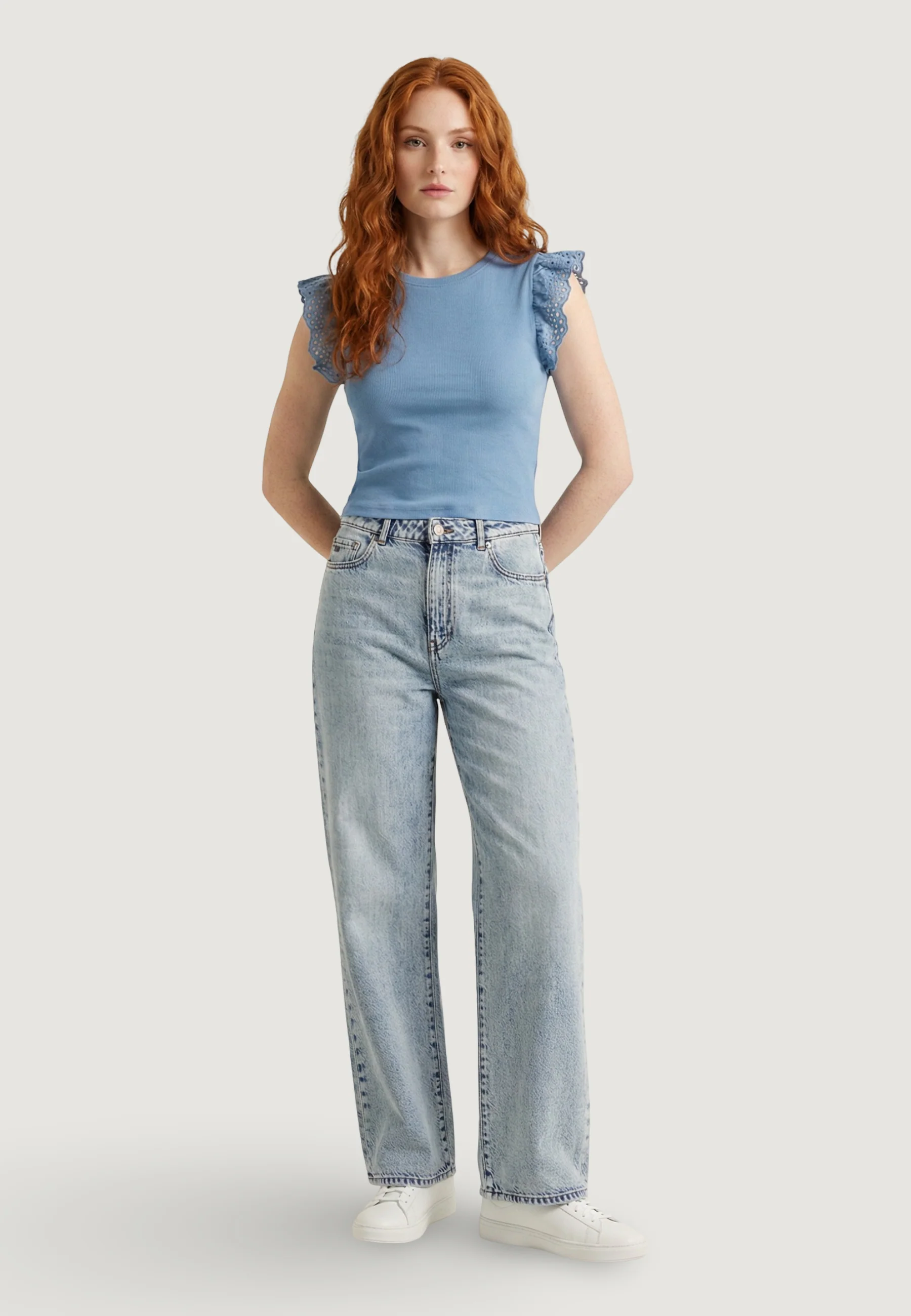 Top Only Onlmathilda S/L Lace Detail Jrs Noos - Image 5