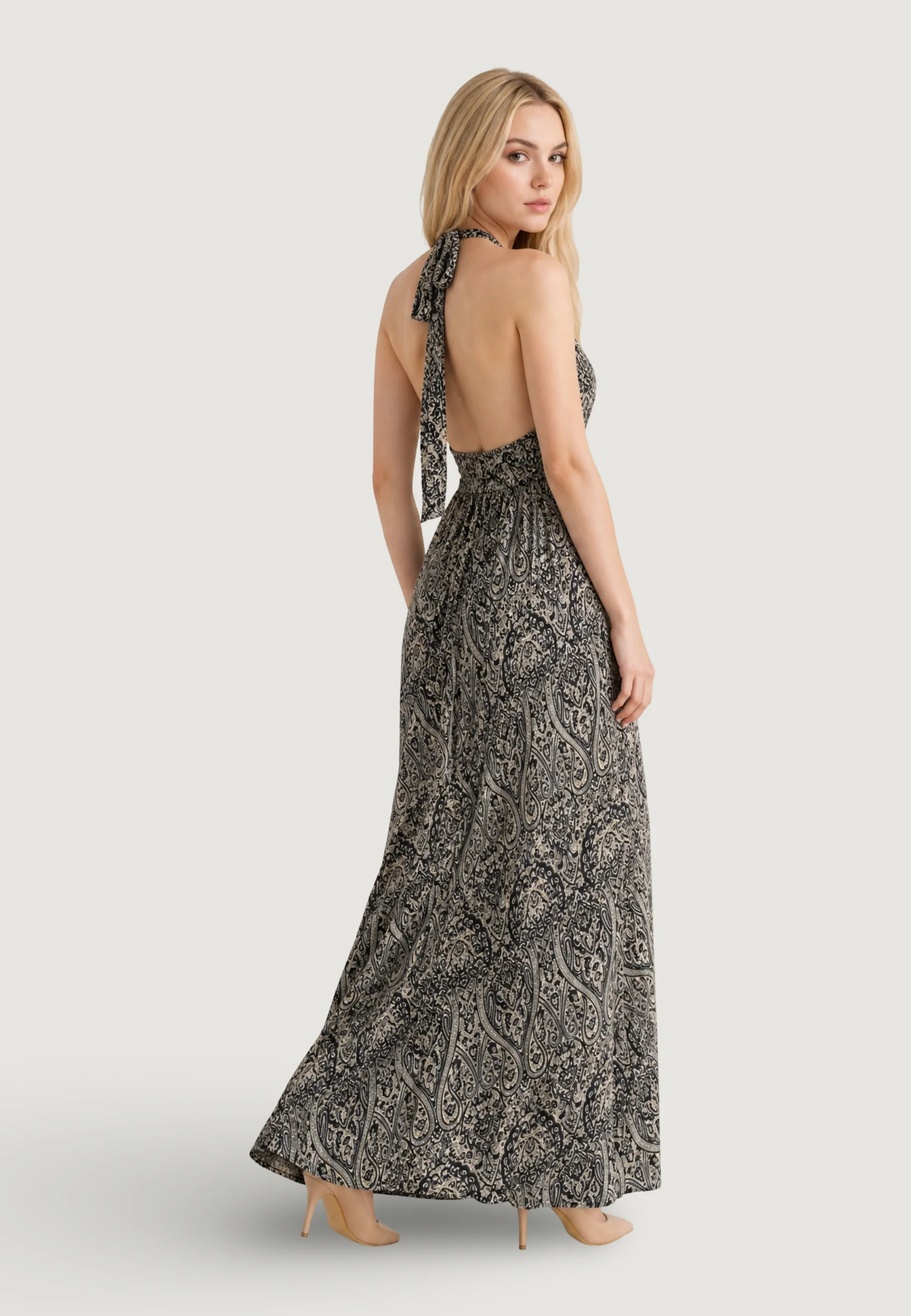 Vestito lungo Ayfee ABITO SCOLLO AMERICANO ARRICCIATURA DIETRO - Image 3