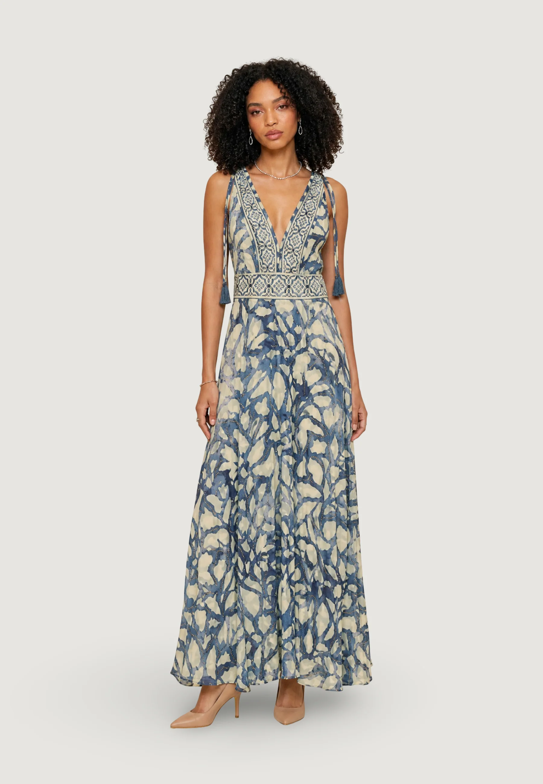 Vestito lungo Ayfee ABITO SCOLLO MARYLIN CON TASSEL - Image 4