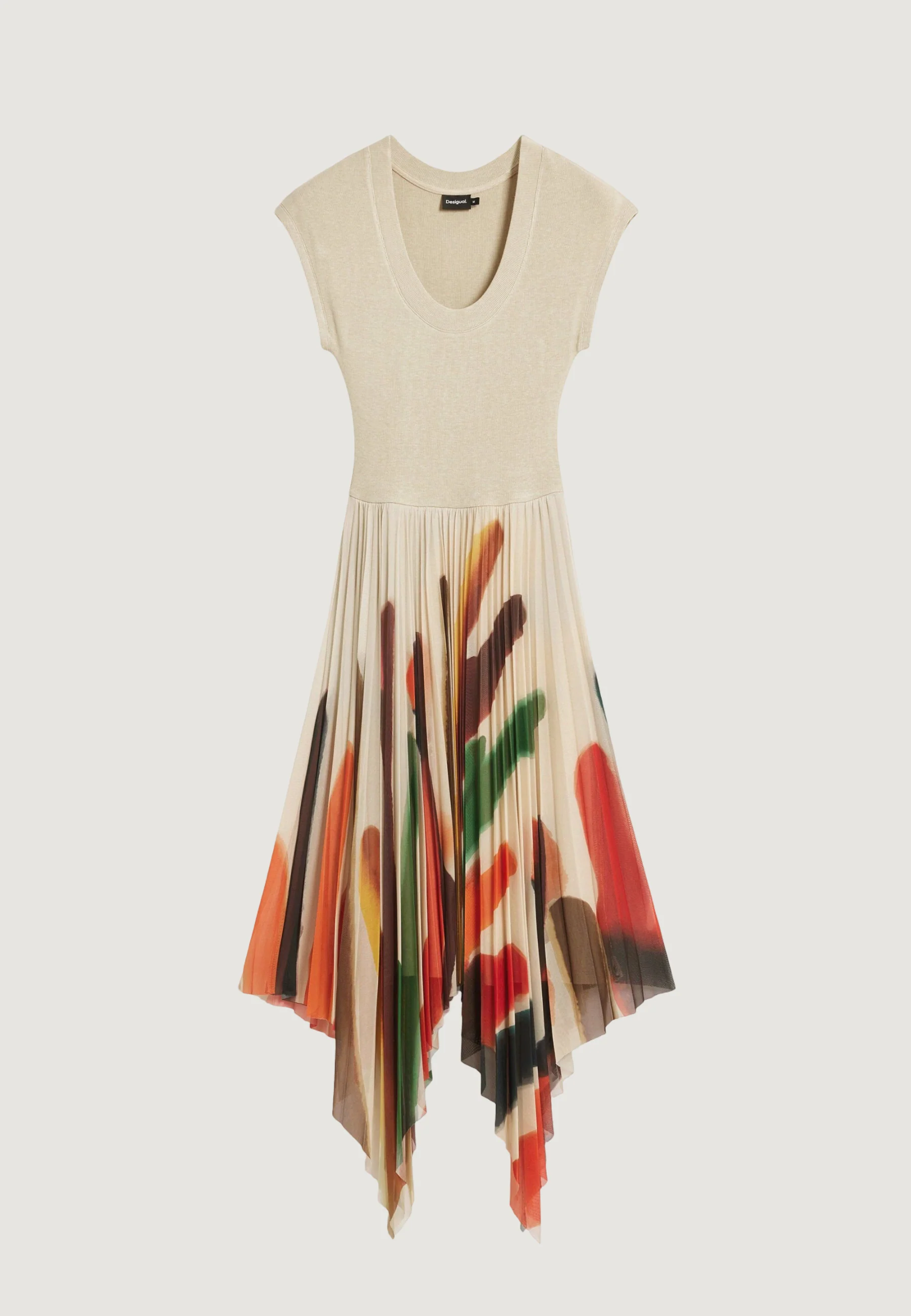 Vestito lungo Desigual VEST_BRUSHES_LACROIX - Image 4