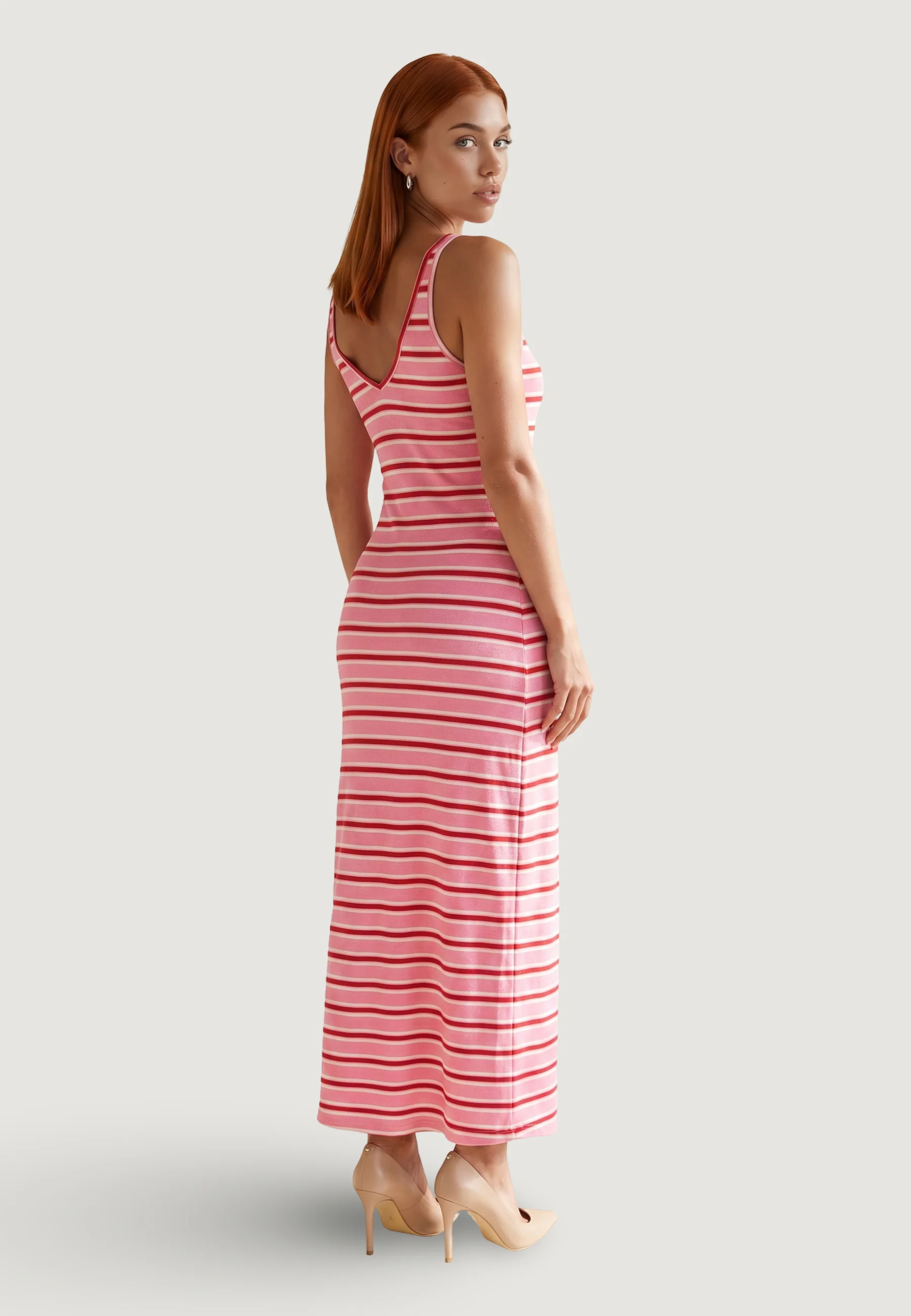 Vestito lungo I am Abito Cotone Righe - Image 2