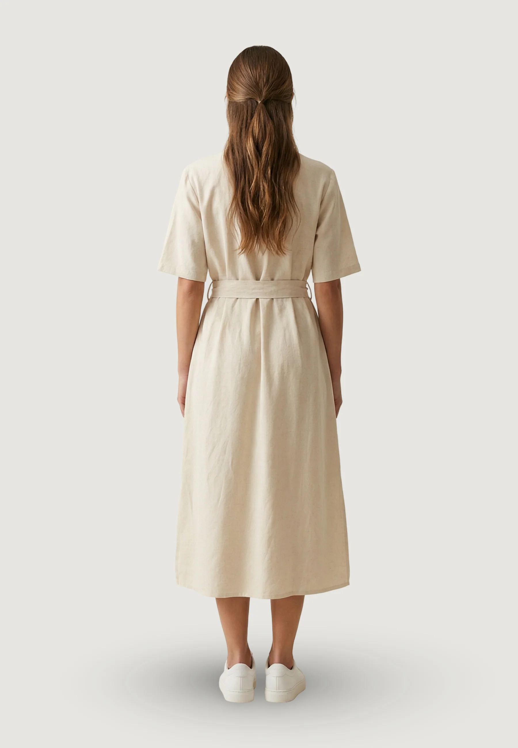 Vestito lungo Jacqueline de Yong Jdymilan Linen S/S Midi Dress Wvn - Image 4