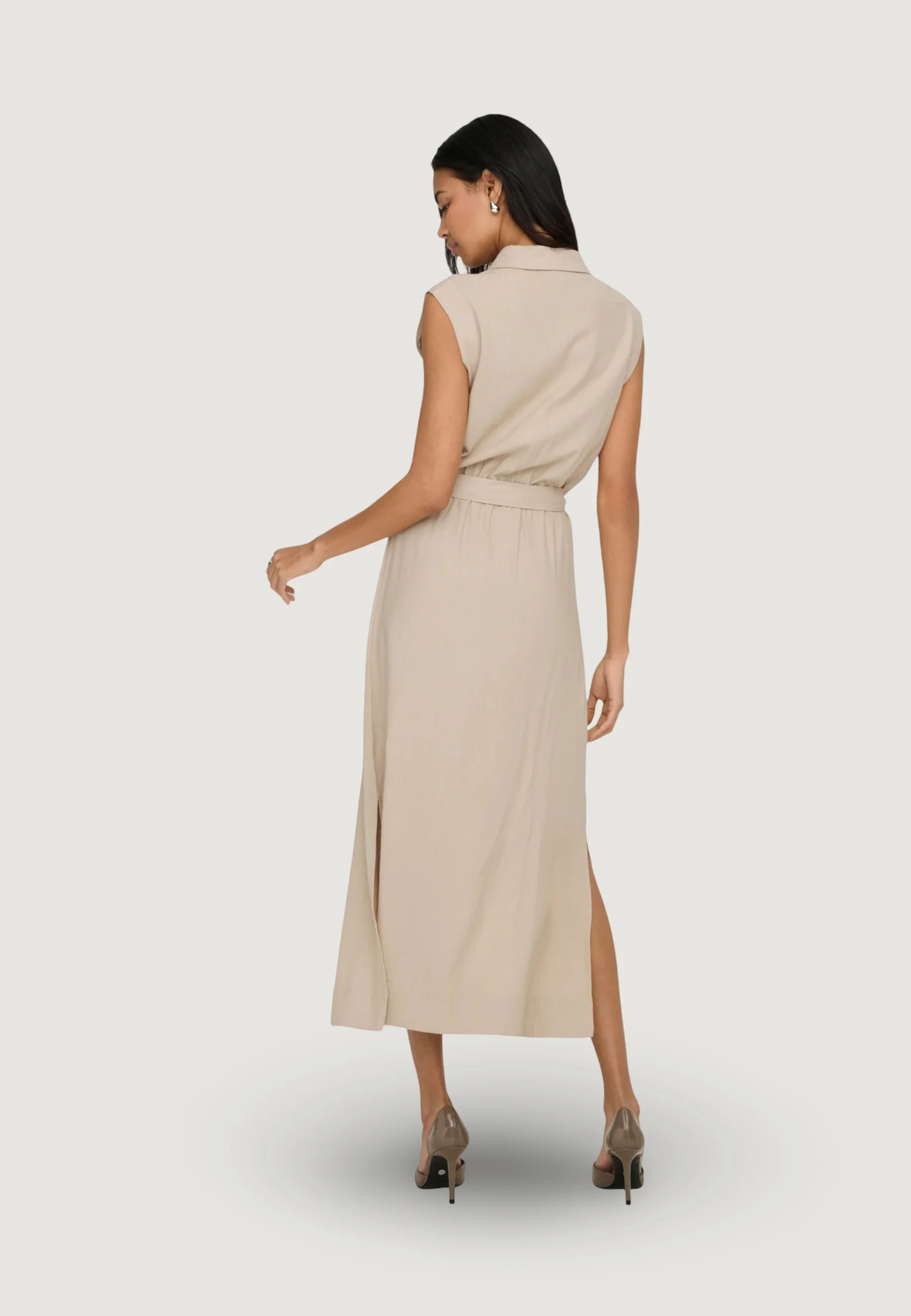 Vestito lungo Only Onlgoa Sl Linen Bl Shirt Dress Cc Pnt - Image 3